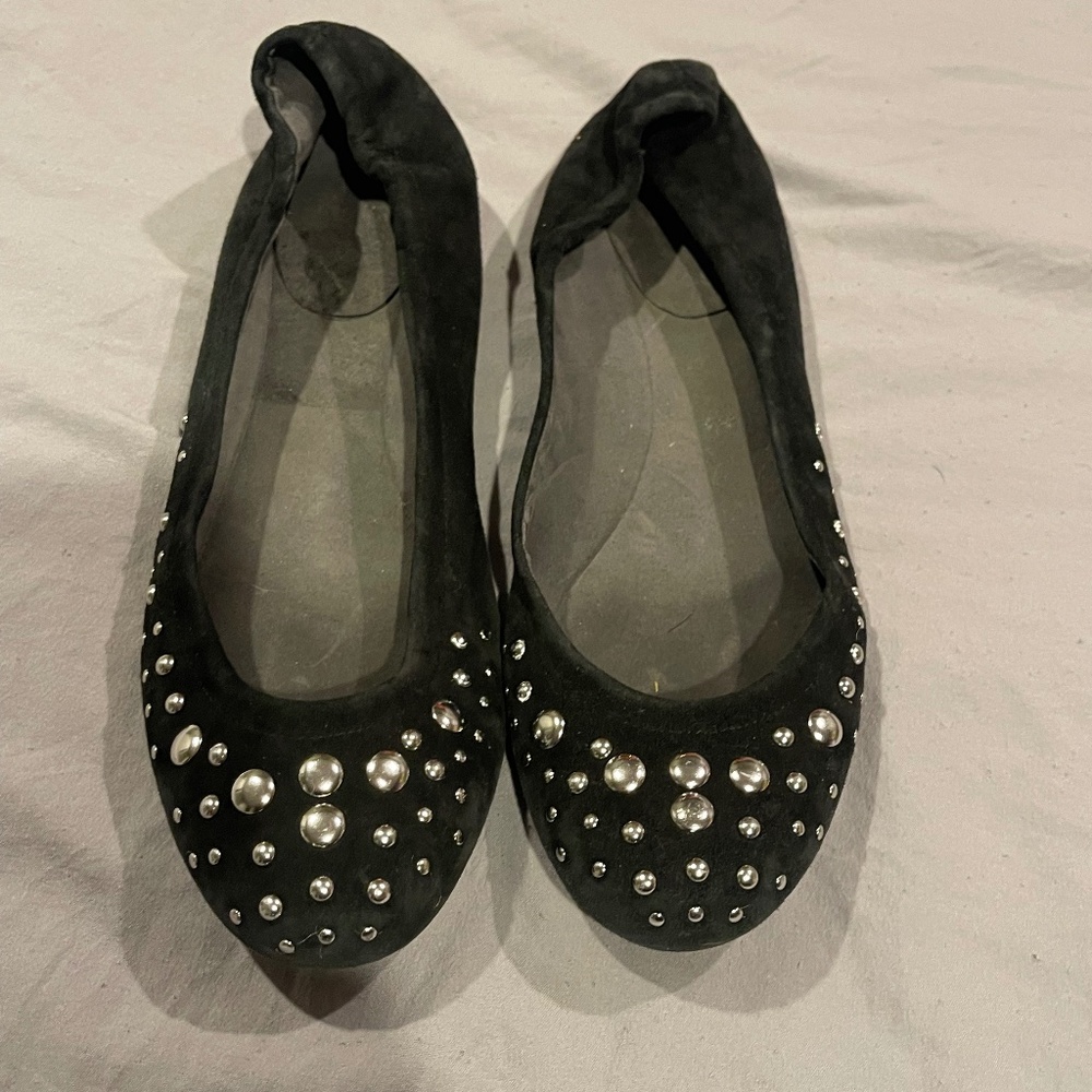 Stuart Weitzman suede black size 7 m ballet flat